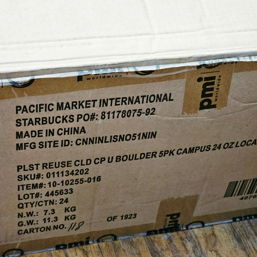 Starbucks CU Boulder Buffaloes Reusable Cold Cups 5pk 24oz Campus Collection
